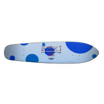 Number 1 Husband in American Flag Colors Skateboard Deck
