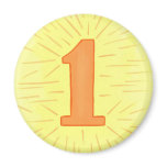 Number 1 in Orange and Yellow Magnets magnets