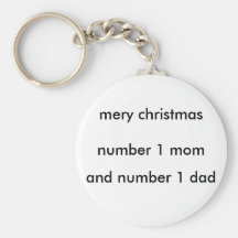 number 1 mom, and number 1 dad, mery christmas key chains
