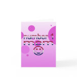 Number 1 Mom in American Flag Colors Greeting Card