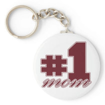 Number 1 Mom Keychains