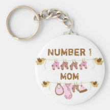Number 1 Mom Keychain