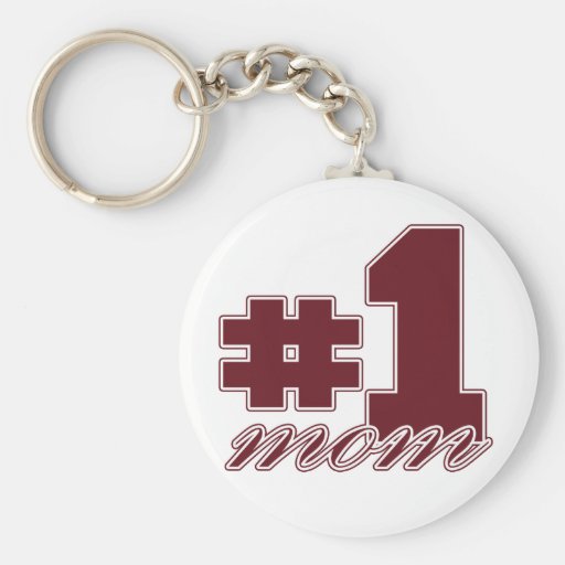Number 1 Mom Keychains