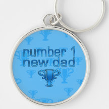 Number 1 New Dad Key Chain