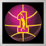 Number 1  Retro Basketball Posters