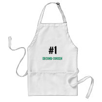 Number 1 Second Cousin aprons by familytshirts Number 1 Second Cousin aprons