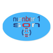 Number 1 Son ( Son's Birthday ) Oval Stickers