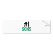 Number 1 Sons bumper stickers by familytshirts Number 1 Sons bumper stickers