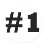 number 1 sticker