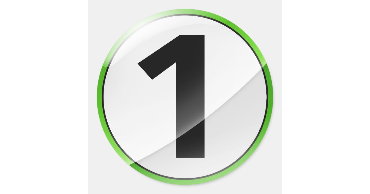 Number 1 sticker | Zazzle