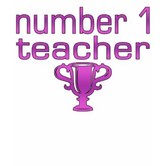 Number 1 Teacher in Pink shirt