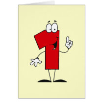 Number 1st Birthday T shirts and Gifts Greeting Cards