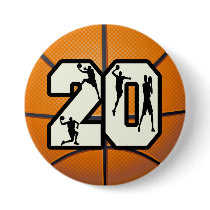 Number 20 Basketball Pin