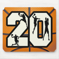 Number 20 Basketball Mouse Pads