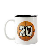 Number 20 Basketball Coffee Mugs