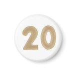 Number 20 in gold on magnets