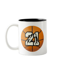 Number 21 Basketball Mugs