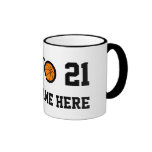 Number 21 basketball mug | Personalizable
