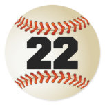 Number 22 Baseball stickers