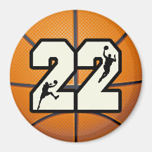 Number 22 Basketball Fridge Magnets