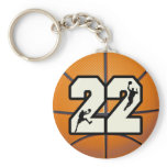 Number 22 Basketball Key Chains