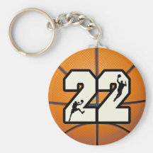 Number 22 Basketball Key Chains