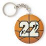 Number 22 Basketball Key Chains