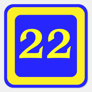 Number 22 Stickers | Zazzle