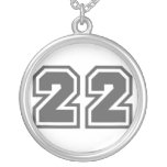 Number 22 personalized necklace