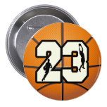 Number 23 Basketball Button