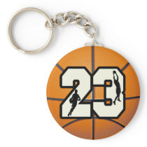 Number 23 Basketball Key Chain