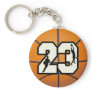 Number 23 Basketball Key Chain