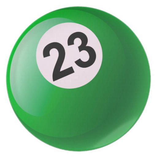 number-23-billiards-ball-plates-zazzle