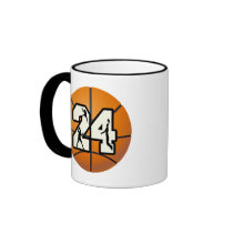 Number 24 Basketball Coffee Mug