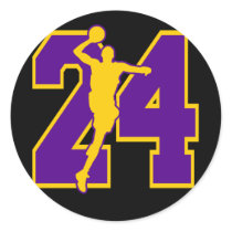 NUMBER 24 WITH BASKETBALL PLAYER STICKERS