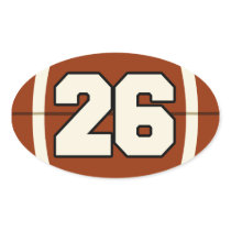 Number 26 Football Sticker