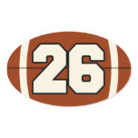 Number 26 Football Sticker