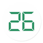 Number - 26 stickers