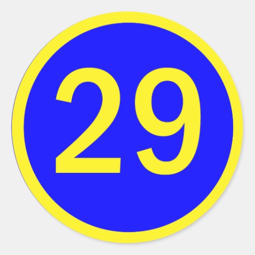 number-29-in-a-circle-classic-round-sticker-zazzle