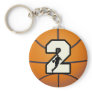 Number 2 Basketball and Player Key Chains
