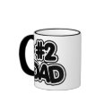 Number 2 Dad mugs