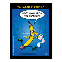 "Number 2 Pencil" Postcards