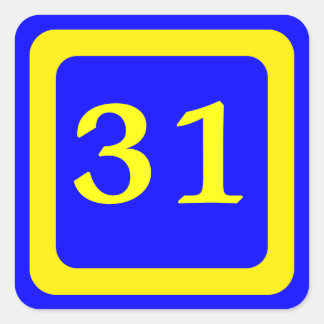268+ Number 31 Stickers and Number 31 Sticker Designs | Zazzle