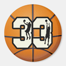 Number 33 Basketball Fridge Magnets