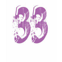 NUMBER 33 - PURPLE GRUNGE STYLE t-shirts