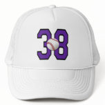 NUMBER 38 WITH BASEBALL TRUCKER HAT