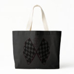 NUMBER 3 AND CHECKERED FLAGS CANVAS BAGS