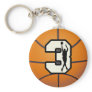 Number 3 Basketball and Player Keychains