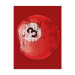 NUMBER 3 BILLIARDS BALL - ERODED AND AGED STYLE POST CARDS
