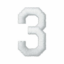 Number 3 embroidered shirt